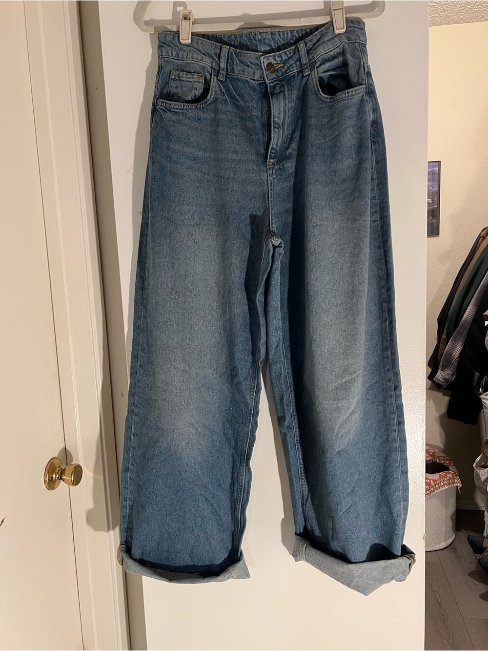 Liu Jo Wide-Leg Light Blue Washed Denim Jeans